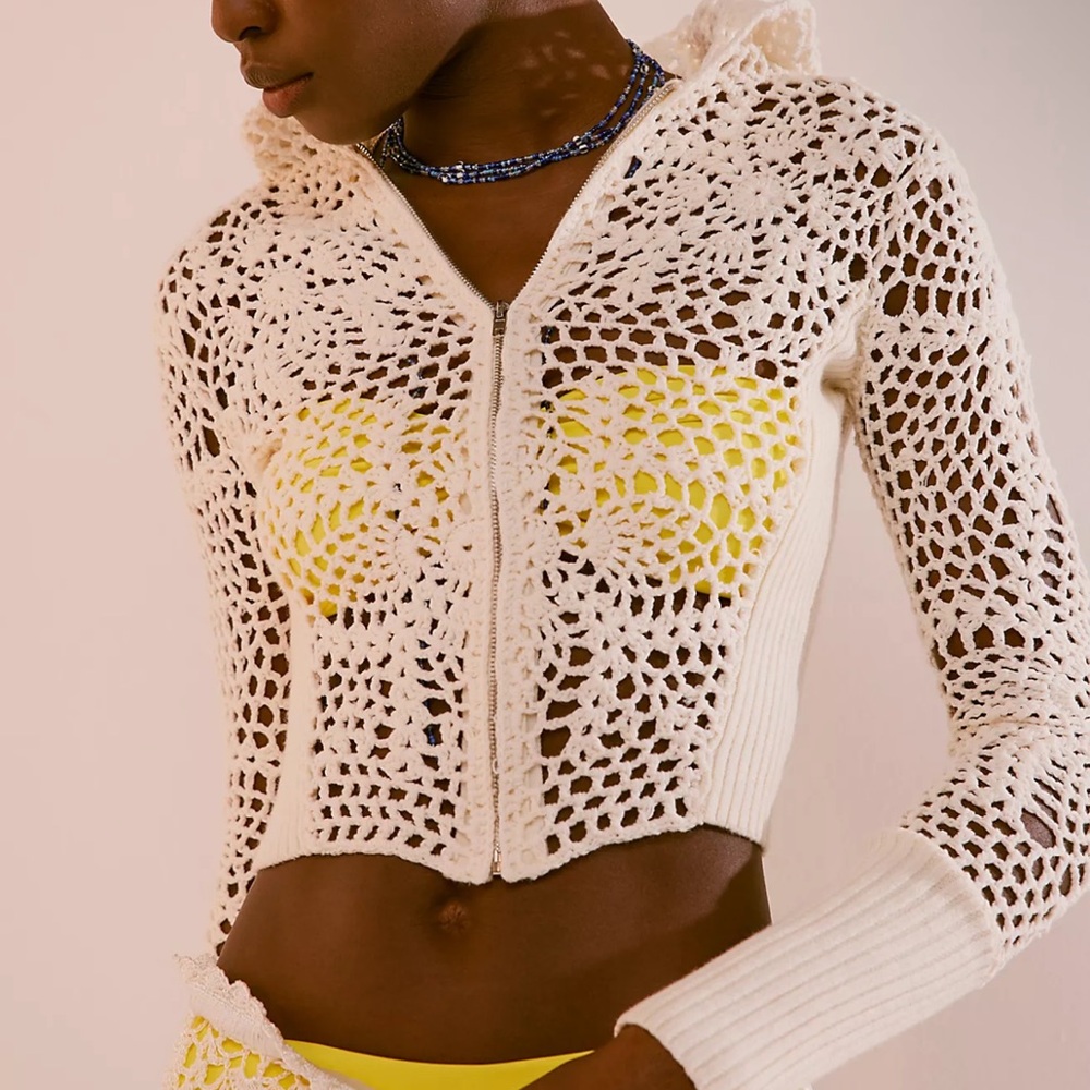 Frankie’s Bikinis Lyla Crochet Hoodie